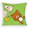 Cute Cartoon Rilakkuma Kawaii Bear Pillow Case Sofa Living Room Bedroom Headboard Backrest Cushion Square Cushion Nap Time