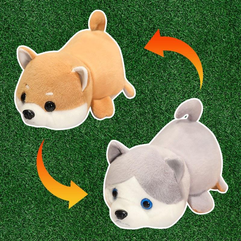 Creative Soft Animal Flip Husky Doll Plush Toy Transforms into Cat Doll Children's Soothing Ragdoll