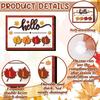 15pcs Thanksgiving Wooden Pumpkin & Maple Leaf Decor Set, Fall Harvest Signs for Wedding, Birthday & Holiday Party Decor