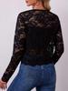2025 Autumn/Winter Women's Elegant Long-Sleeve Lace Cardigan