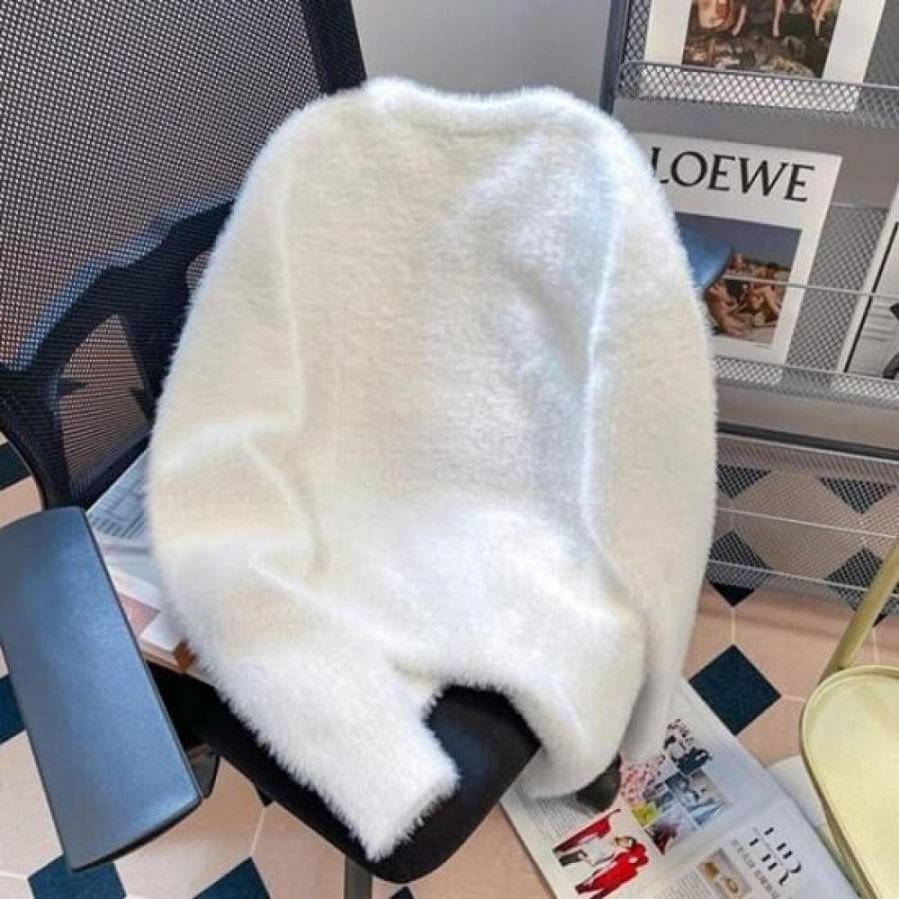 Navava Women Lovely Mink Rabbit Knit Sweater Nk2519