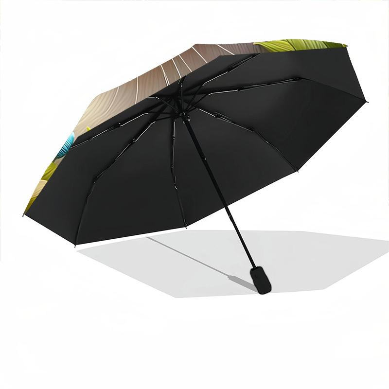 1pc Cat Flowers Automatic Umbrella Portable Home Essential Umbrella, Iron Umbrella Structure Suitable for All Seasons yy251123193