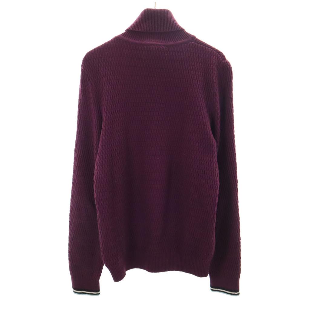 LACOSTE Long sleeve turtleneck sweater XS wine-red knit Men's Used