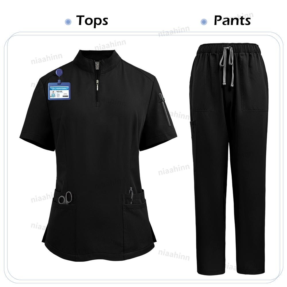 Uniformi chirurgiche Niaahinn, abbigliamento medico per donna, multicolore, per clinica veterinaria, ospedale per animali, clinica dentistica.