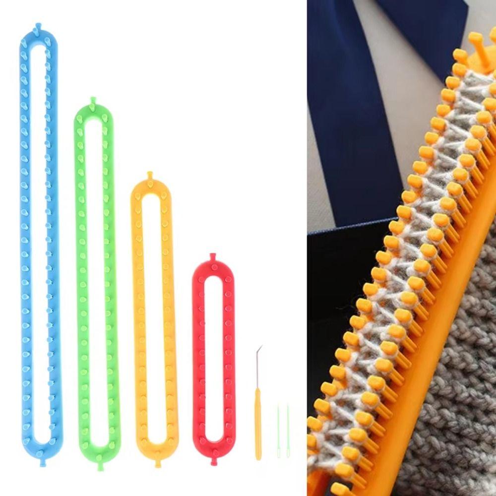 Portable 26/36/47/58cm Weaving Loom Knitting Kit Rectangle DIY DIY Machine Sewing Tools Handmade Craft Braiding Tool