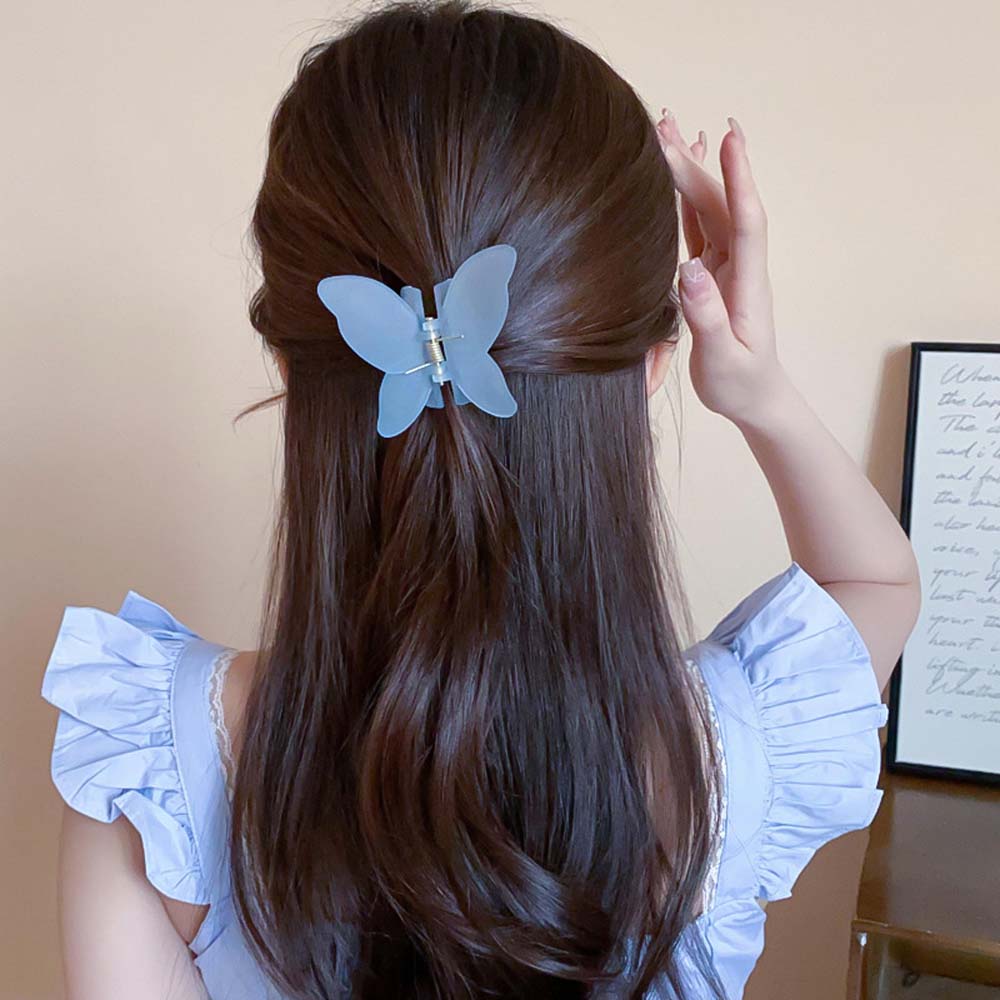 Pince Banane Pince à Cheveux Papillon Animaux Grande Pince Requin Papillon Givré Griffe à Cheveux Filles