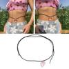 Gothic Irregular Big Love Heart Pendant Waist Belly Chain Women Korean Velvet Body Chain Adjustable Chain Y2K Jewelry