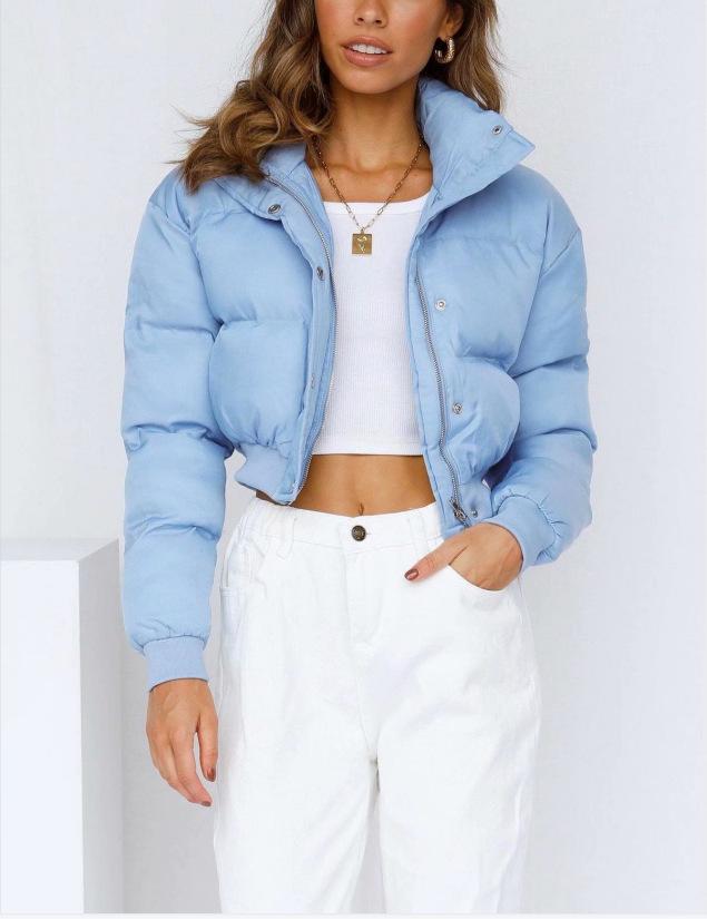 

Женская куртка на хлопковой подкладке, короткие утепленные женские пальто, топы