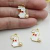 Handicrafts Products Mini Rabbit Alloy Enamel Metal Charms Cute Pendants DIY Necklace Bracelet Earrings Keychain Gift