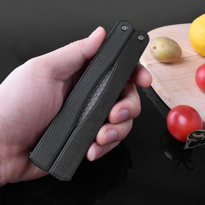 Sharpening Stone Garden Sharpener Folding Pocket Diamond Knife Sharpener Stone