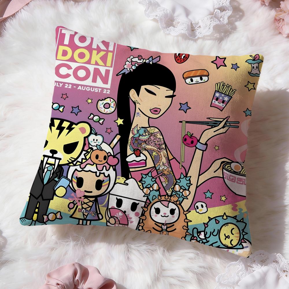 hot anime t-Tokidoki Cushion Cover Premium Comfort Reversible Pillow Cove -Two in One Design for Any Room & Car Interior