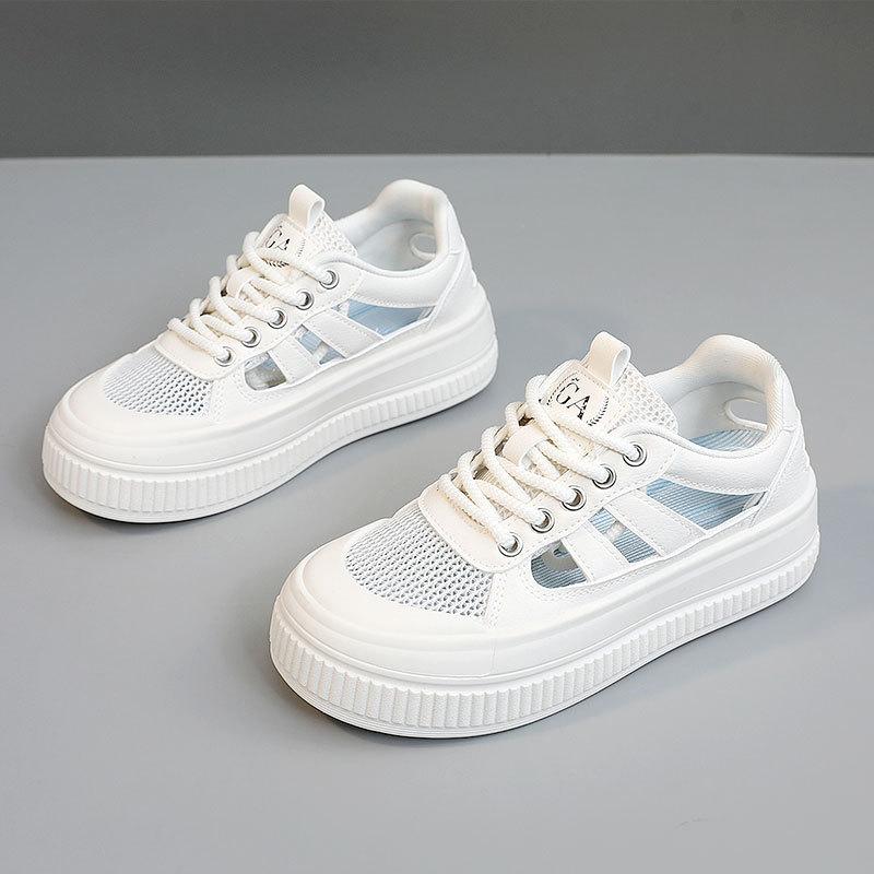 

New non-tired feet breathable casual sneakers thick bottom high wearable non-slip anti-odor soft bullet shock-absorbing tide shoes 39