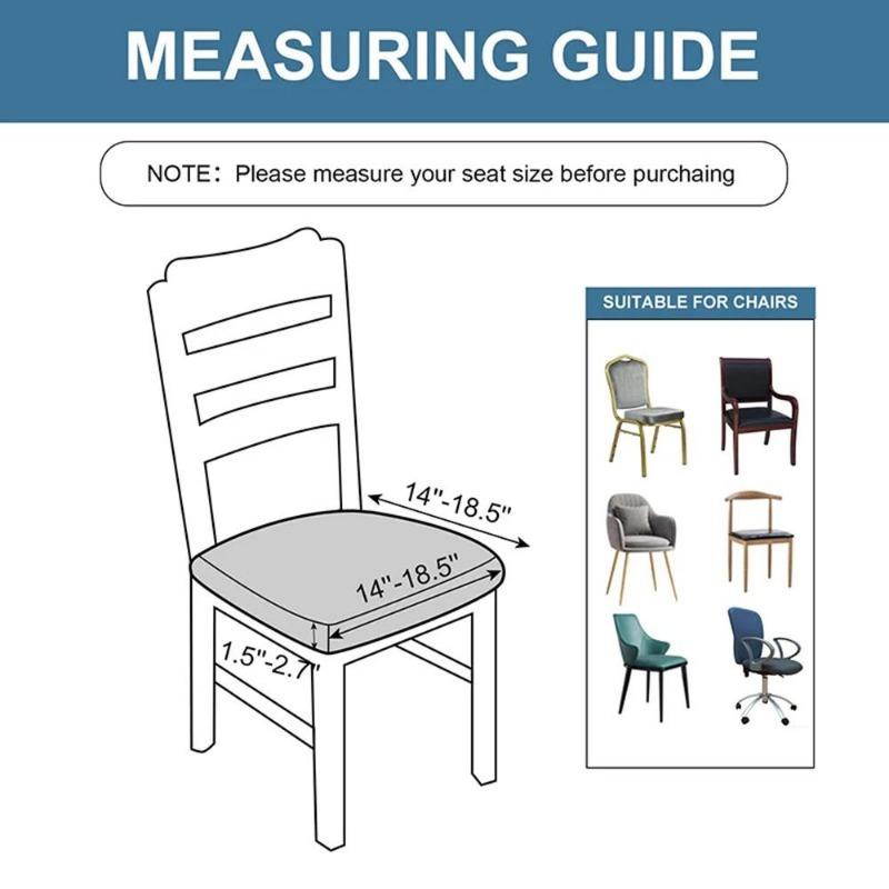 Waterproof Chair Seat Covers Jacquard Seat Case Chair Slipcovers Seat Cushion Case Home Furniture Protector Removable Dust Cover