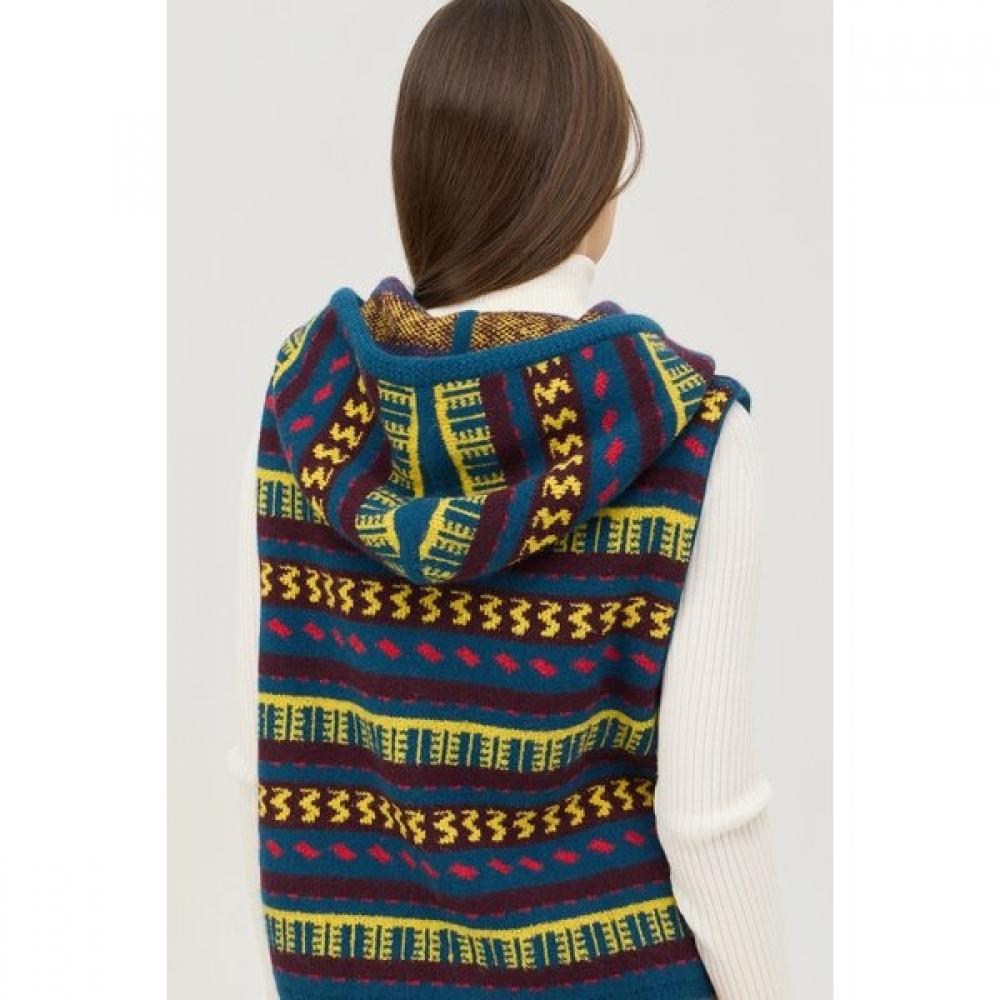 Benetton Jacquard Toggle Knit Vest Bakvf2561