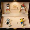 Football Enamel Pin, Soccer Brooch Set, Sport Metal Badge, Punk Lapel Pin, Backpack Jewelry, Fans Gift, Jersey Decor