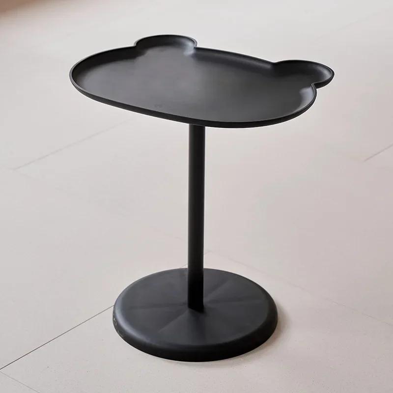 Cute Bear Storage Rack Mobile Side Table Bedside Tatami Tea Table Sofa Small Coffee Table for Bedroom Living Room Small Spaces