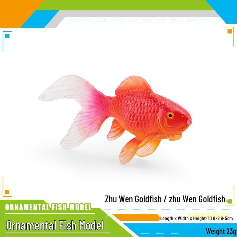 Ornamental Fish Model: Red-crowned Crane & Skygazer Dragon with Water-bubble Eye Shubunkin Goldfish Koi
