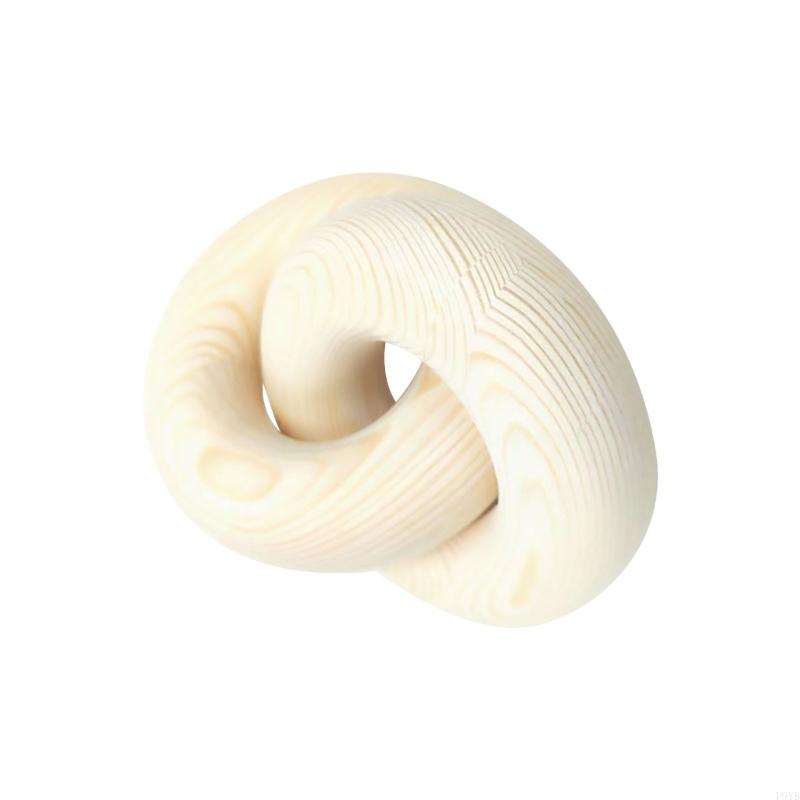 Artistic Wooden Interconnected circlets Home Accent Handmade Show Piece For Counter exclusive Exhibition 12x12cm P9YB