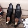 Oxford Brogue Bräutigamkleid Herren Schwarze Schuhe Koreanischer Stil Echtes Leder Original Business Designer Herrenschuhe Italienische Schuhe