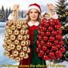 43 Pcs Red Gold Mixed Smooth Christmas Ornament Balls with Gold Hanging Strings for Trees Wreaths Windows and Party Decor