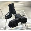 Fashion Women's Ankle Boots High Heel Round Head Thick Heel Back Zipper Fashion Boots Platform Shoes Boots Women 2024