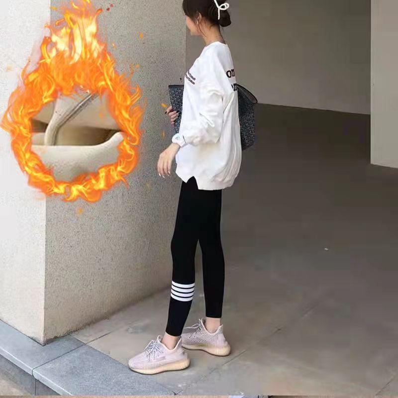 Quality four-white leggings autumn and winter new women's wear tight polished long johns women's velvet thickened cotton pants