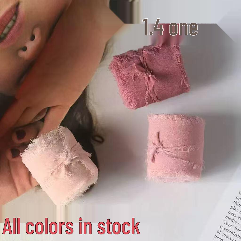 Chiffon Ribbon Bow with Frayed Edges for Weddings and Floral Arrangements