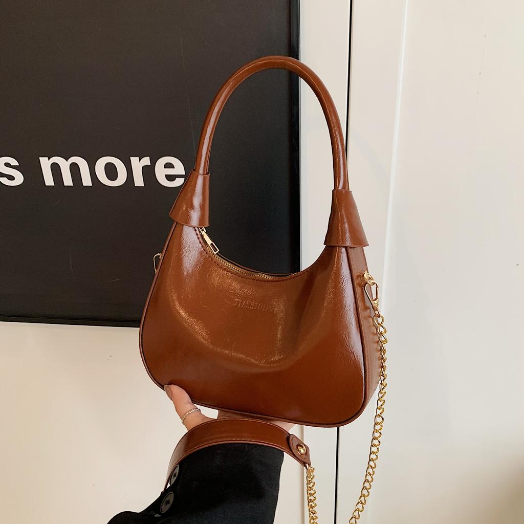 Spring fashion glossy commuter bag casual versatile patent leather crescent bag shoulder underarm bag women's bag