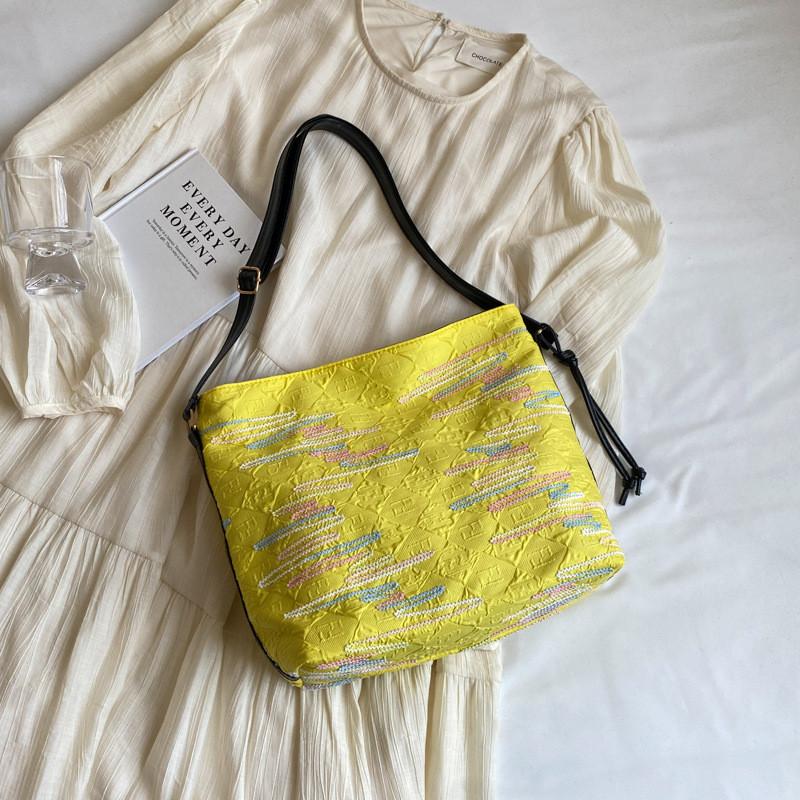 Trendy Ins Style Womens Shoulder Bag In Black Beige Yellow Blue And Pink For Everyday Use