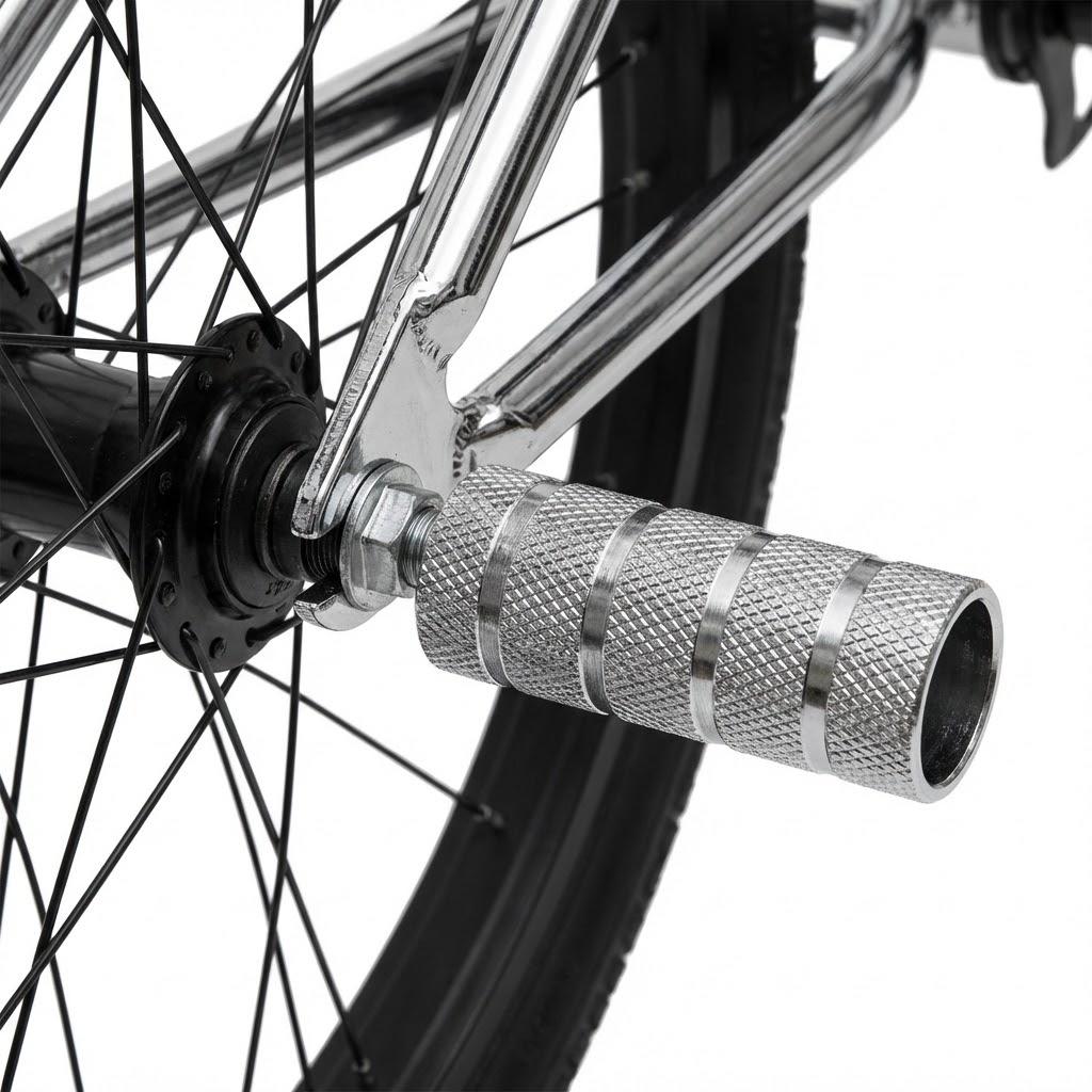 Bmx Pegi Aluminiowe Srebrne 38X110Mm Na Oś M14 Pegi Do Bmx