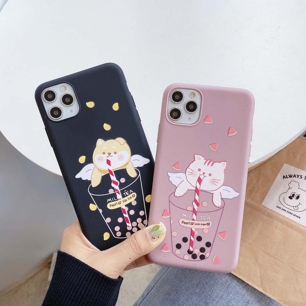 Buy For Iphone 12 Case Cute Milk Tea Cat Soft Silicone Cover For Oppo 2 A52 2 Vivo X V Y Series At Affordable Prices Free Shipping Real Reviews With Photos Joom