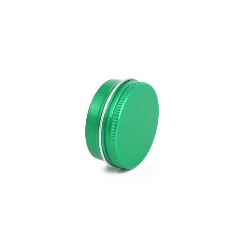 100 ks 15ml Hliníková plechovka 15g Hliníková dóza Zelená barva Kovová Prázdná skladovací nádoba Šroubovací víčko Kosmetická dóza