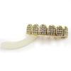 New Fshion Hip Hop Gold Silver Colour Iced Out CZ Teeth Grillz Top Bottom Men Women Jewelry Party Gifts