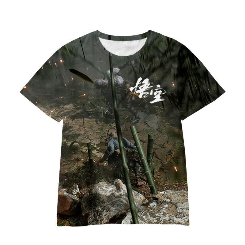 Wukong Cartoon Game 3D Digital Printed Loose Casual T-shirt