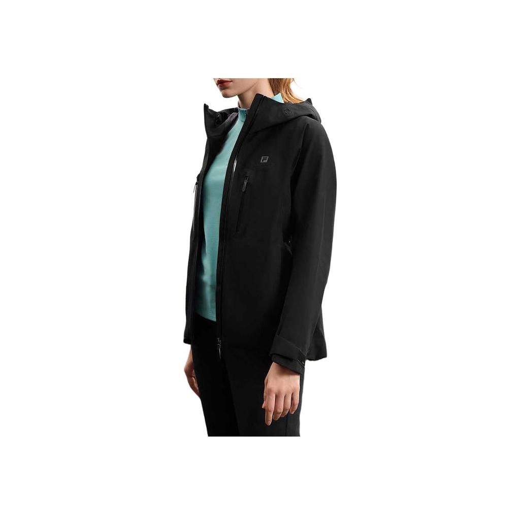 FILA Casual Versatile Hooded Windbreaker Women Outerwear Deep-Black A11W517701FBK