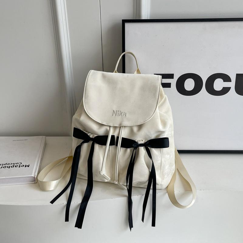 

Повседневный женский рюкзак большой вместимости Новый летний универсальный рюкзак Студенческая дорожная сумка бежевый