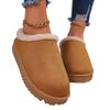 2025 New Autumn and Winter Foreign Trade Flat-bottomed Warm Slippers Fluffy Outer Wear Thick-soled Velvet Snow Boots Women