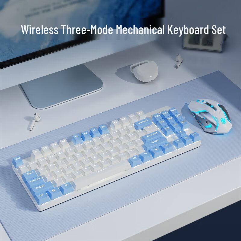 Qisha Wireless Bluetooth Mechanical Keyboard & Mouse Set
