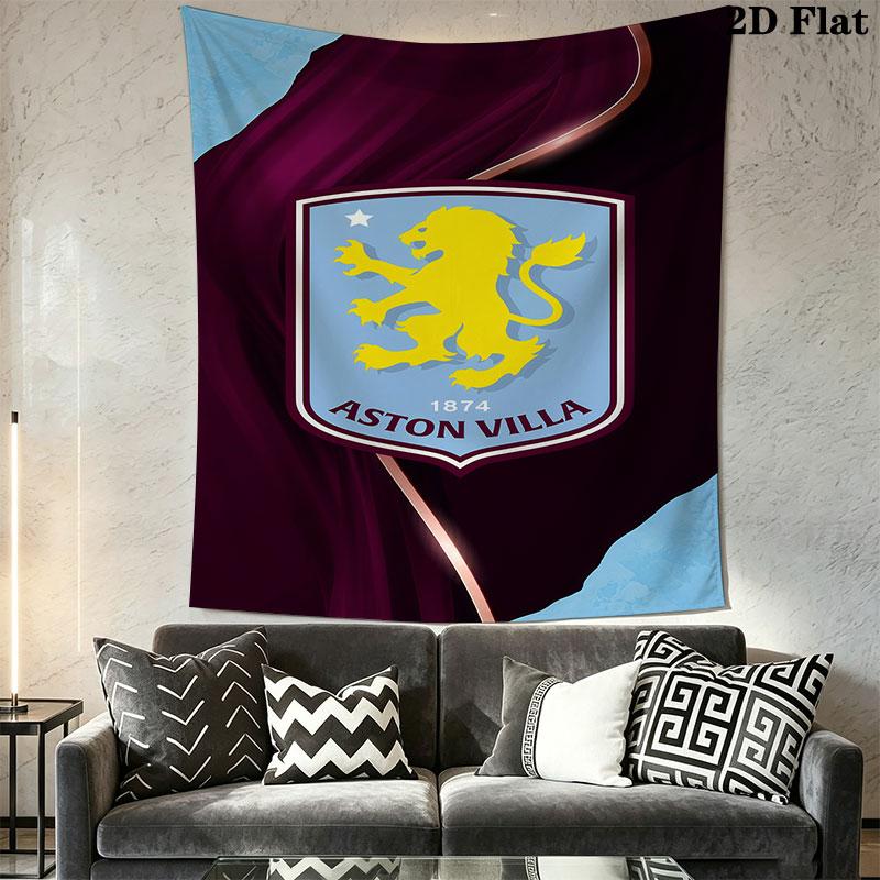 Aston Villa logo Wall Hanging Printed Fabric Blanket Decorative Tapestries for Bedroom Living Room Home Decor