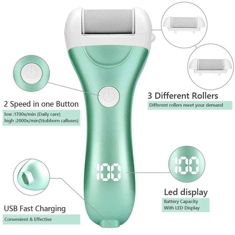 New Home Electric Foot File Callus Remover - Remove Dead Skin for Smooth Feet