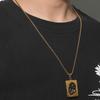 Gold and Silver Heart Couple Pendant Necklace - Fashionable Hip-Hop Valentine's Day Gift