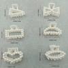 Small Paragraph -- 6pcs Simple Elegant Temperament Clip Cute Girl Headdress 4cm Imitation Pearl Hair Clip Bath Hair French Retro