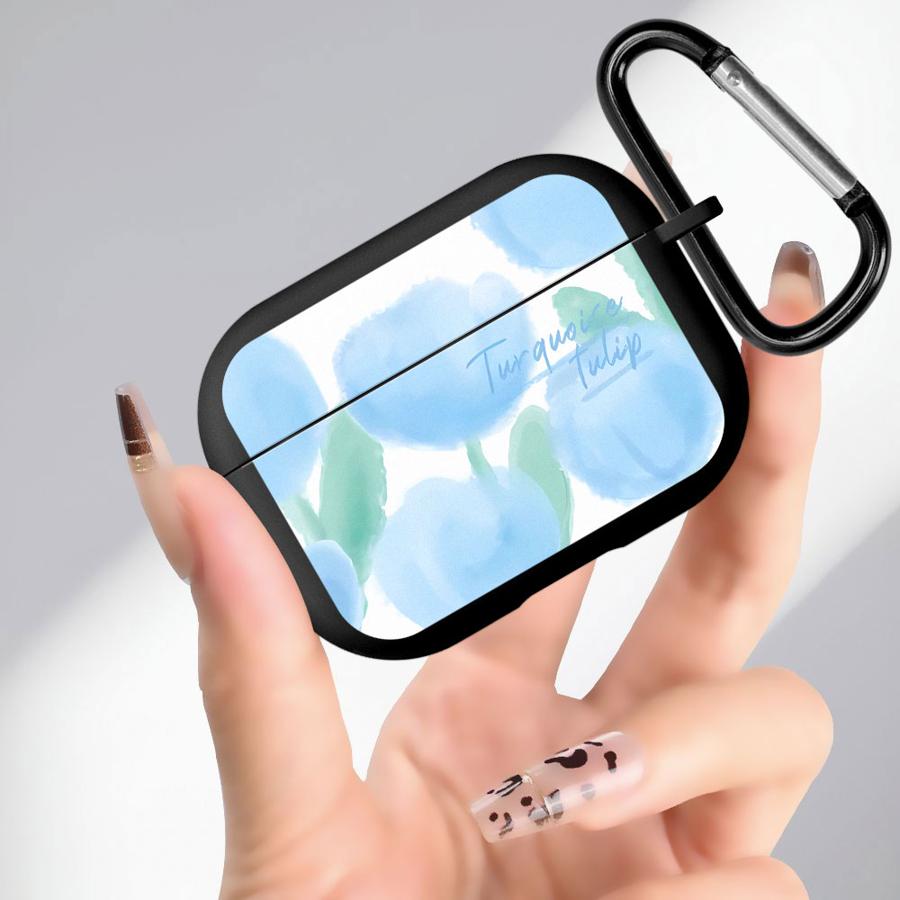 Чехол Синие тюльпаны с цветами для Airpods Pro3 2 Pro 1 4 Pro2 3 Мягкий чехол-накладка для наушников Airpods 1