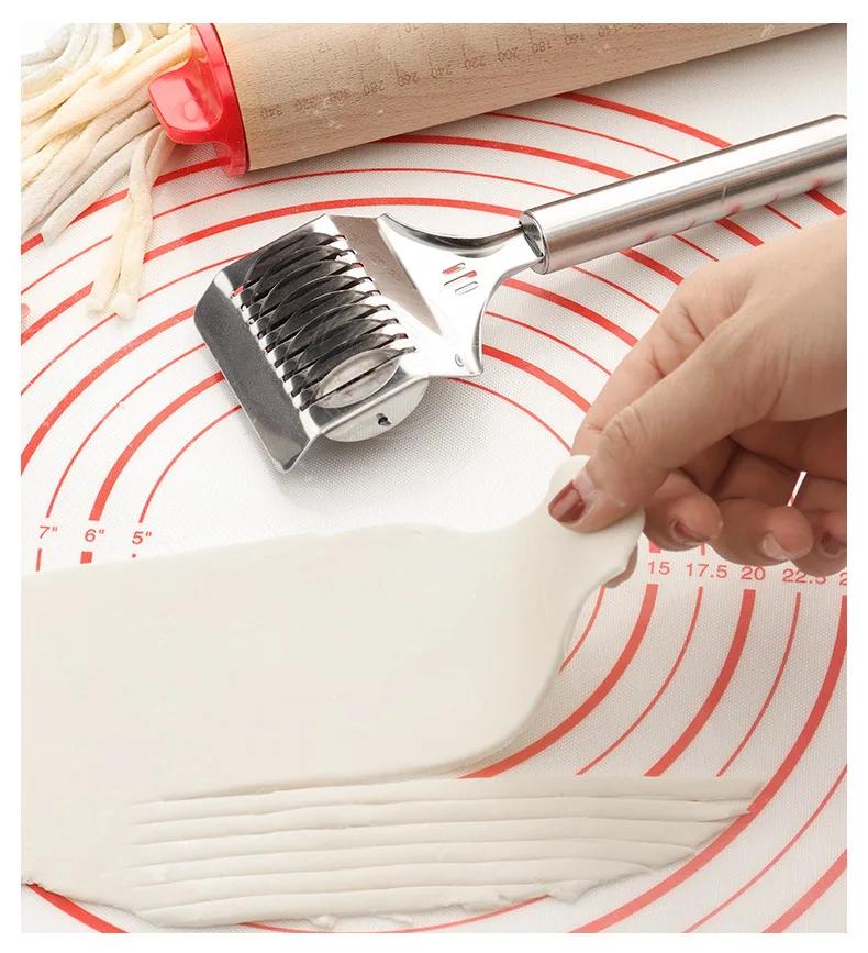 

Ручная машинка для нарезки лапши из нержавеющей стали, ролик для приготовления лапши, машинка для раскатки теста для лапши быстрого приготовления, кухонные гаджеты, кухонные инструменты