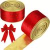 Premium Quality Christmas Gift Wrapping Ribbons In Stylish Green And Red Colors