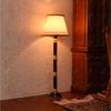 Decorative Doll House Lighting Accessory Miniature Floor Lamp With Button Battery Operated White Shade Scene Display Tool