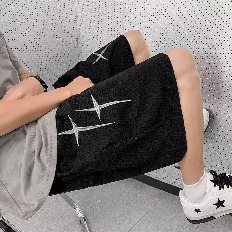 

Мужские летние шорты High Street Ice Silk с вышивкой 3XL чёрный