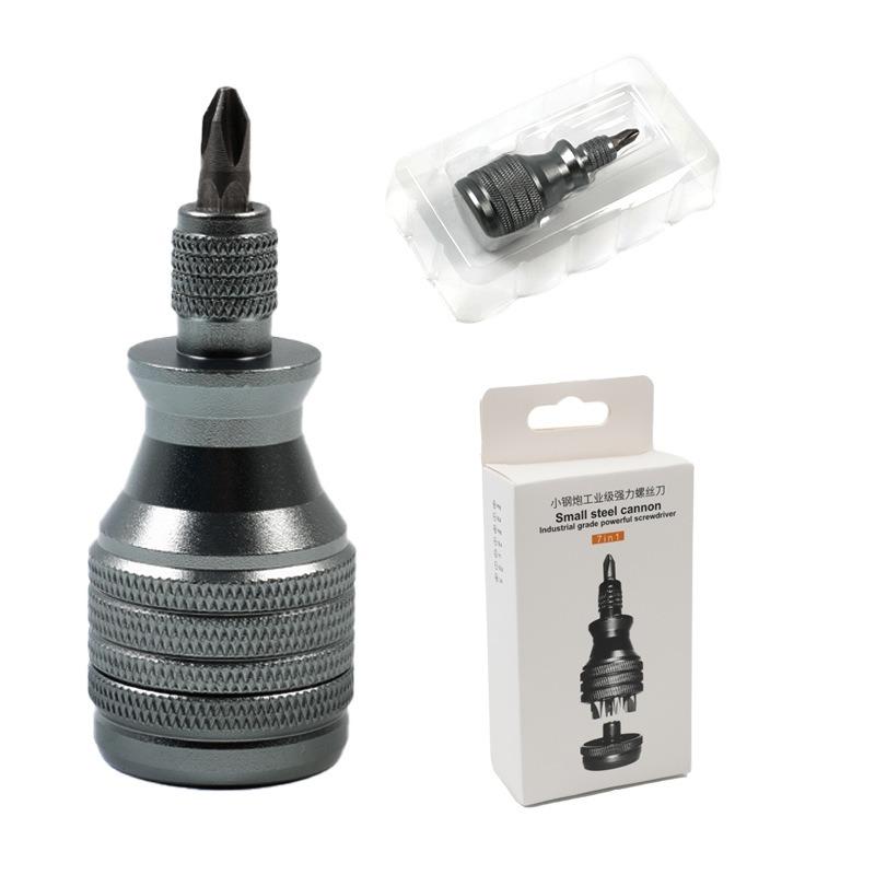 Precision 7 in 1 Mini Screwdriver Titanium Screwdriver 1/4 Inch Magnetic Cross Star Screw Driver Bit Kit Home Repair Tool