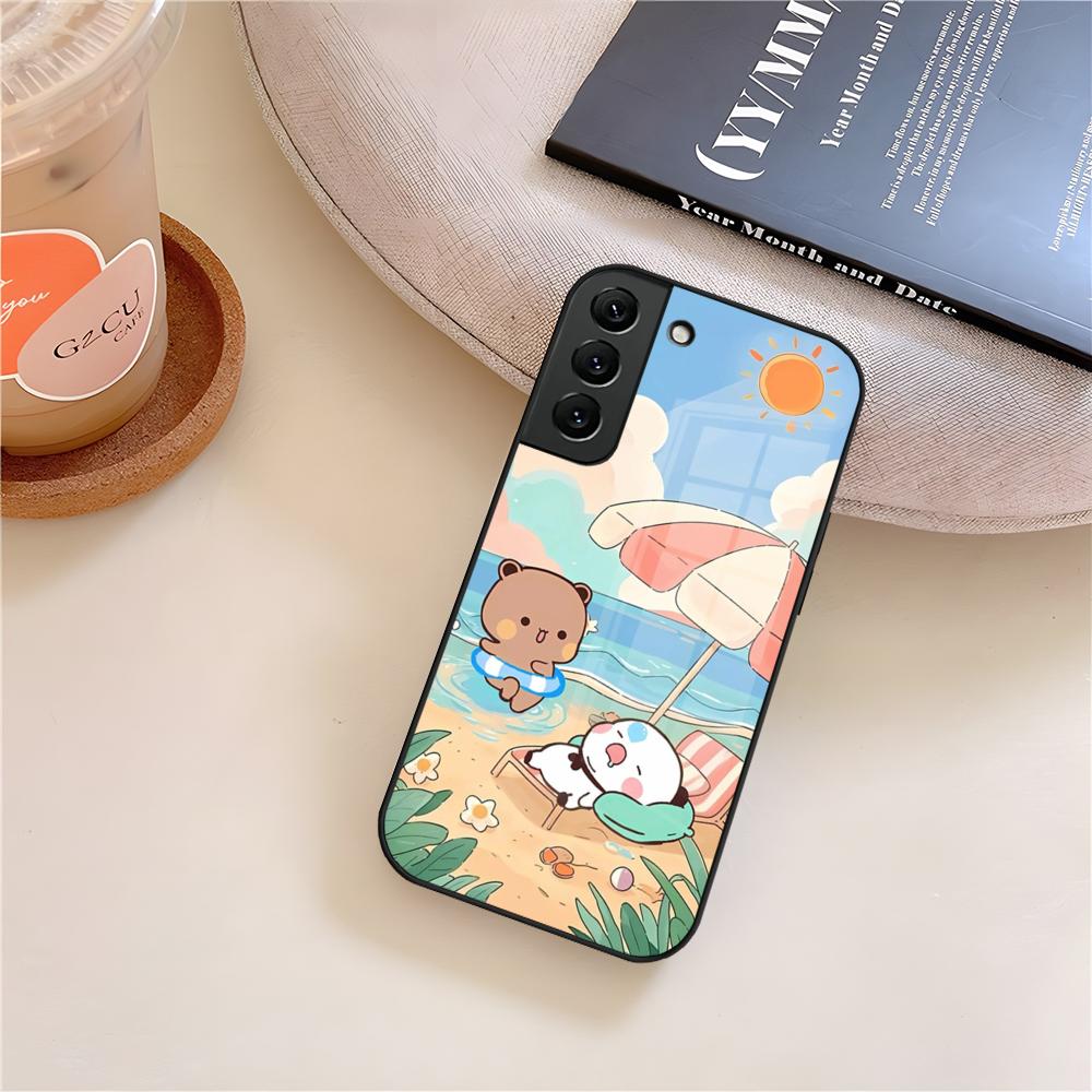BUBU DUDU Cartoon Phone Case Glass For Samsung Galaxy S26 S25 S21 S22 S24 S23 S20 Ultra Fe Plus A16 A24 A55 A53 Coque