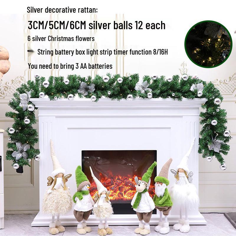 Rice Light Green Christmas Garland for Tree or Window Decoration